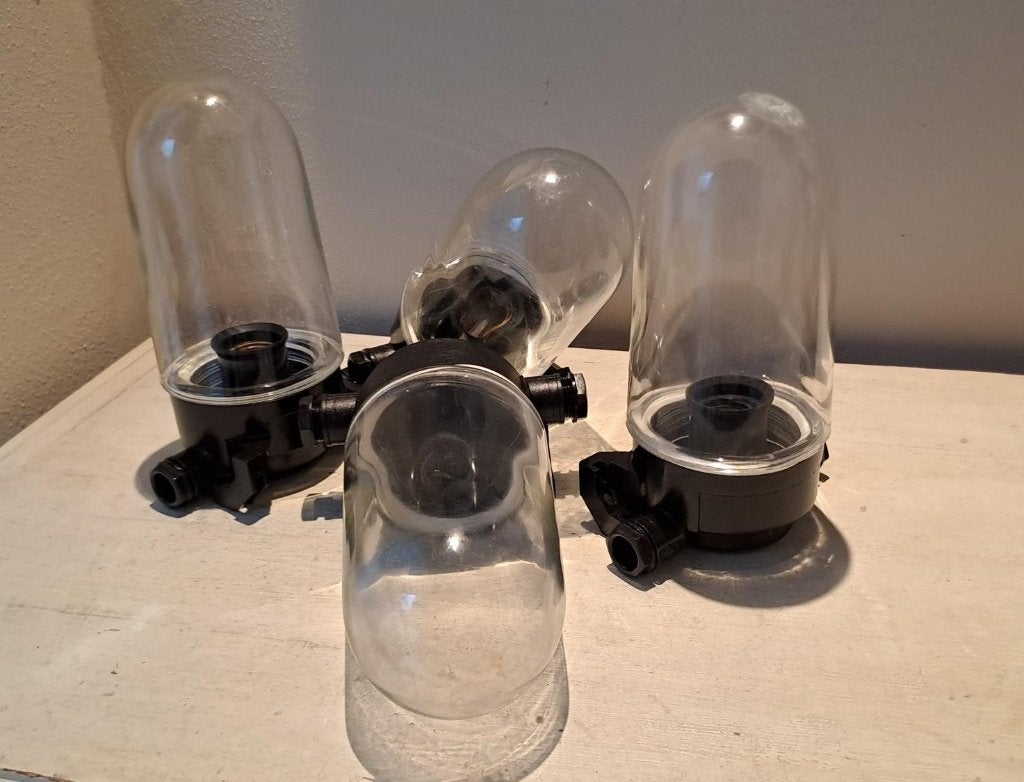 4x Stoere oude landelijke schuurlamp | stallamp, Ophalen
