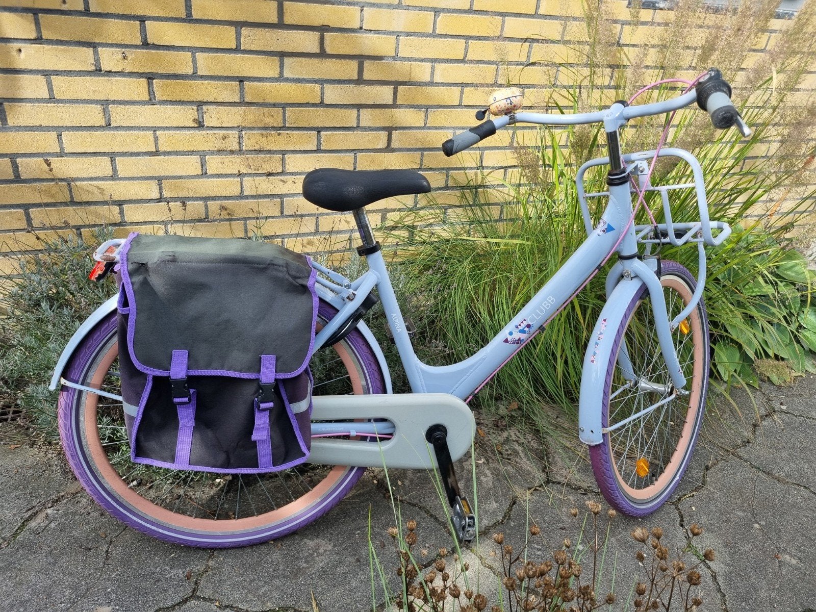 Leuke 26 inch meisjesfiets met fietstassen, Terugtraprem, Gebruikt, Handrem, Clubb