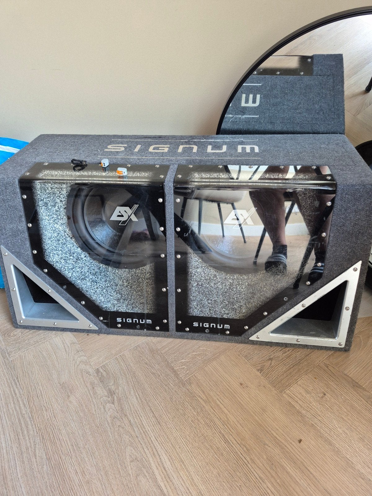 ESX Signum SXB 801 Subwoofer - Krachtige Bass, Gebruikt, Subwoofer, Ophalen, 150 watt of meer