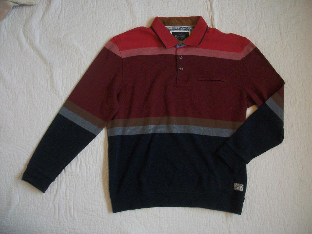 Polo van Bartlett - XL - Katoen Rood Bruin Blauw - LM - zgan, Kleding | Heren, Polo's, Blauw, Bartlett, Maat 56/58 (XL), Ophalen of Verzenden