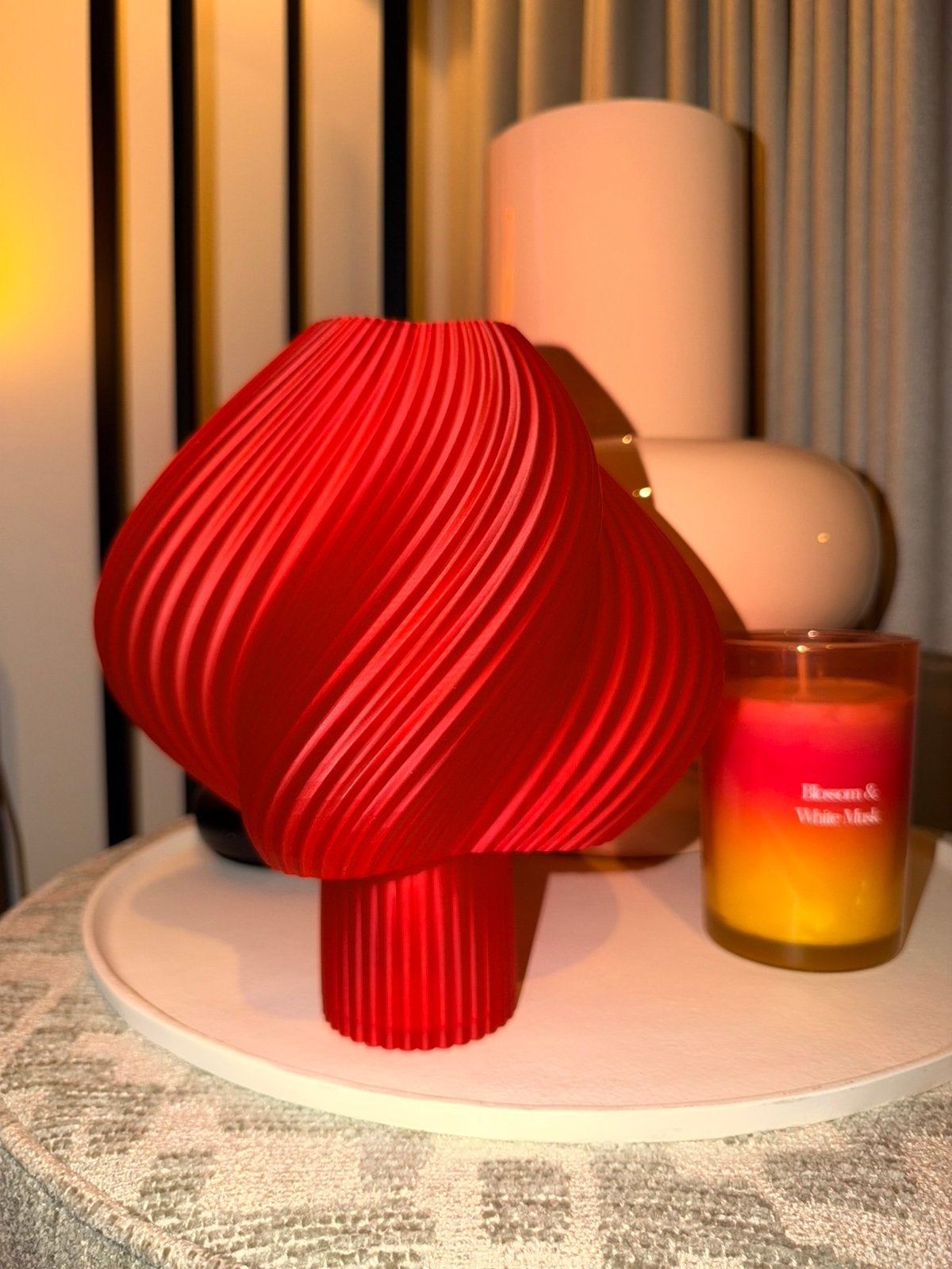 Lamp - VERLORA OBJECT 01 / Bloom - Scarlet, Kunststof, 27 cm, Nieuw, Sfeerlamp