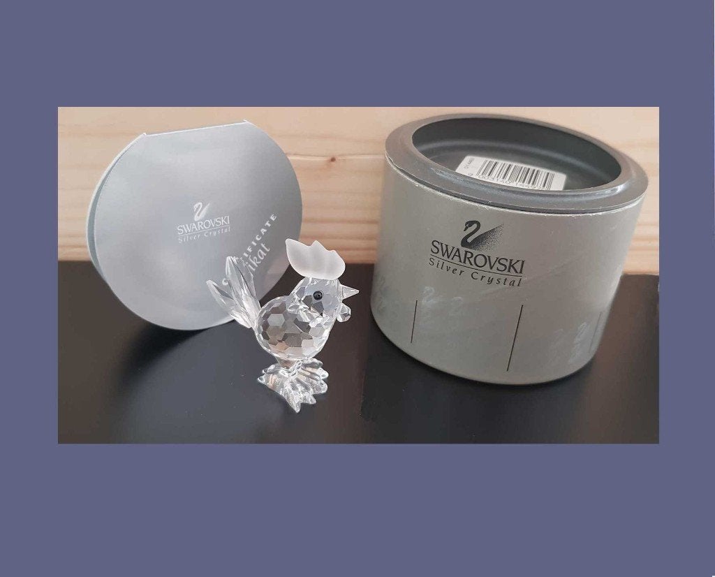 Swarovski Kristallen Haan – Compleet met Doos & Certificaat, Ophalen of Verzenden, Zo goed als nieuw, Figuurtje