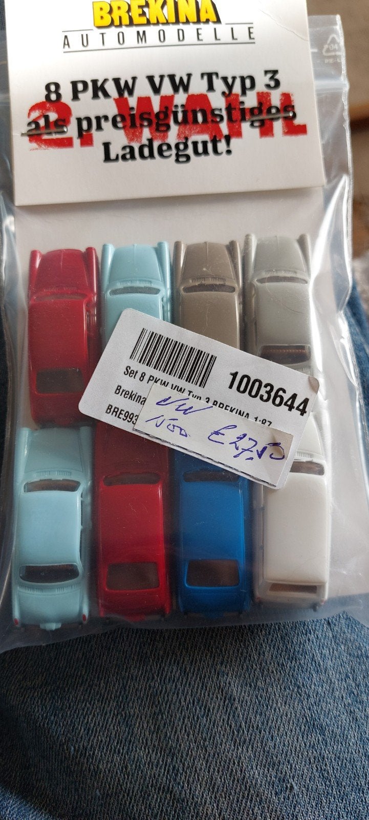 H0LK 0703 VOLKSWAGEN 1500 AUTOOTJES 1/87, Hobby en Vrije tijd, Ophalen of Verzenden, Nieuw, Auto, Brekina