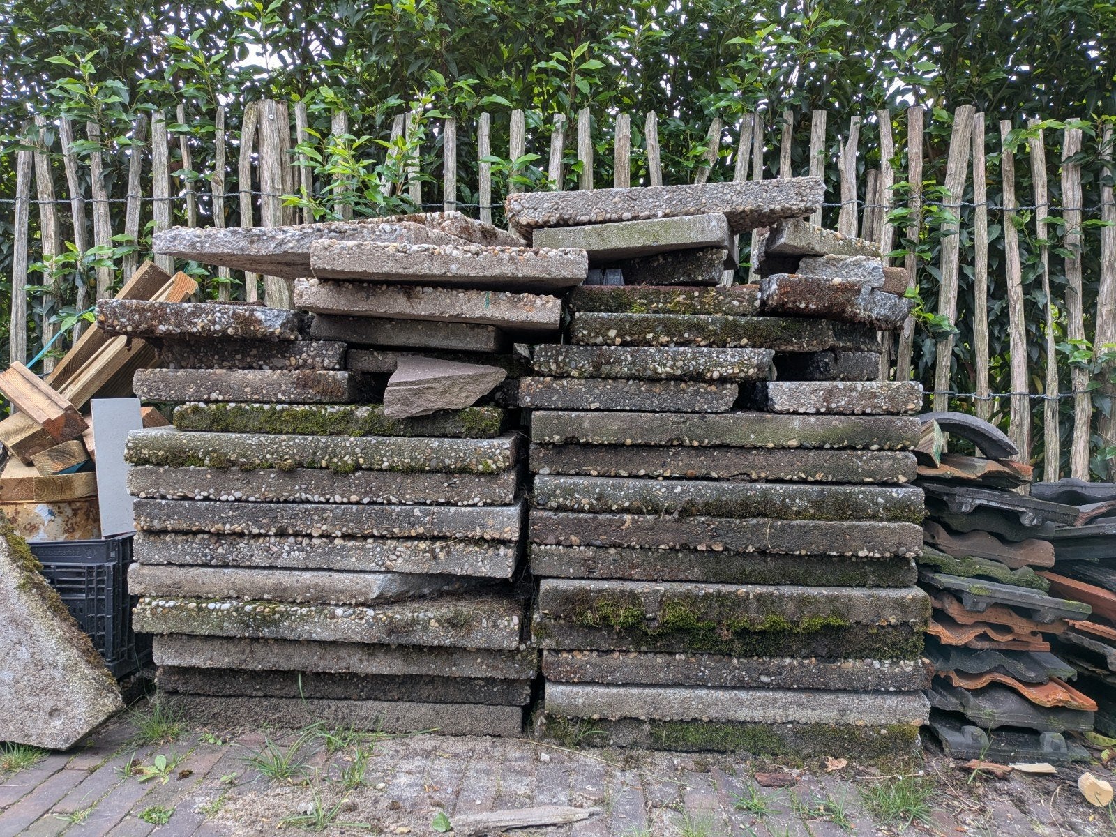 Grindtegels (gratis), Ophalen, Gebruikt, Beton, Klinkers