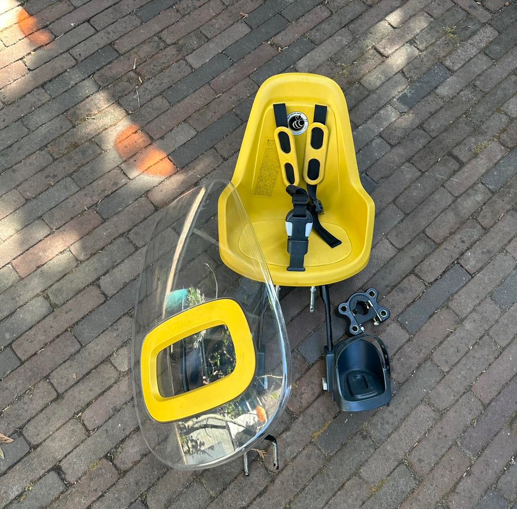 Bobike One Mini fietsstoeltje voor met windscherm, Fietsen en Brommers, Fietsaccessoires | Fietsstoeltjes, Ophalen, Gebruikt, Voorzitje