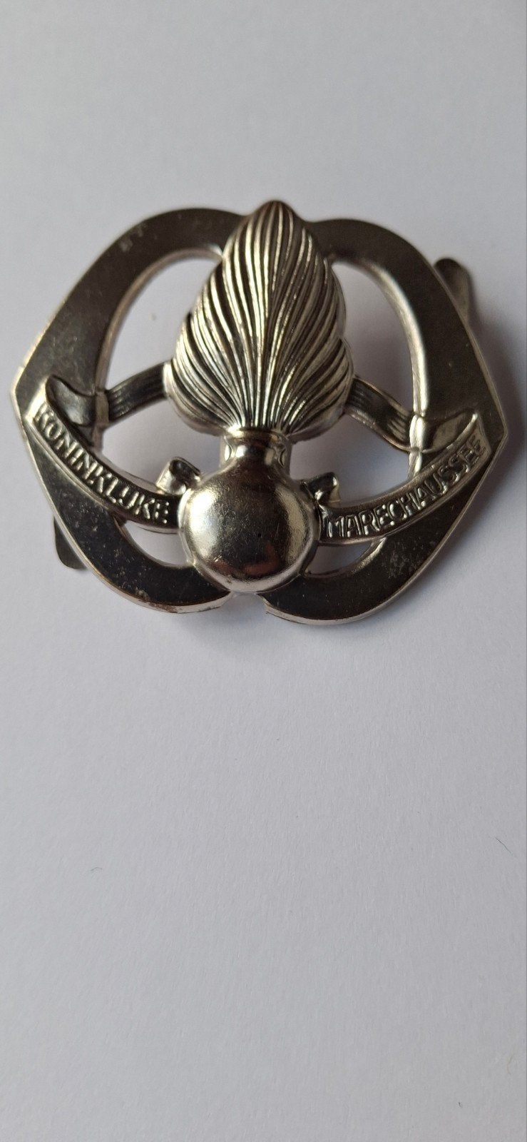 Baret embleem Marechaussee, Ophalen of Verzenden, Marechaussee, Nederland, Embleem of Badge