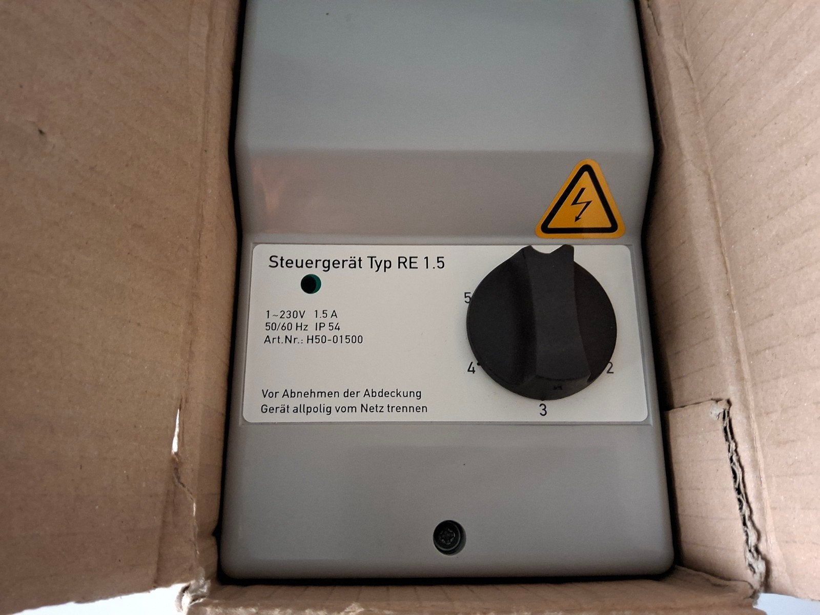 ventilatorregellaar, Ophalen, Afzuiger