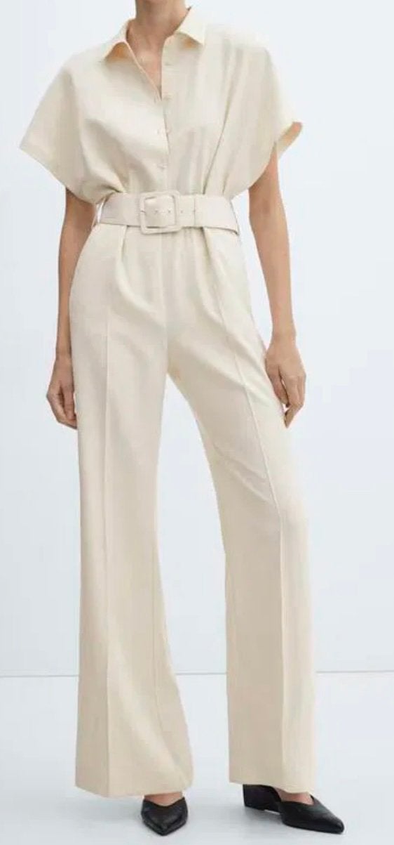 Sjieke stijlvolle jumpsuit mt L crème, Ophalen of Verzenden, Zo goed als nieuw, Overige kleuren