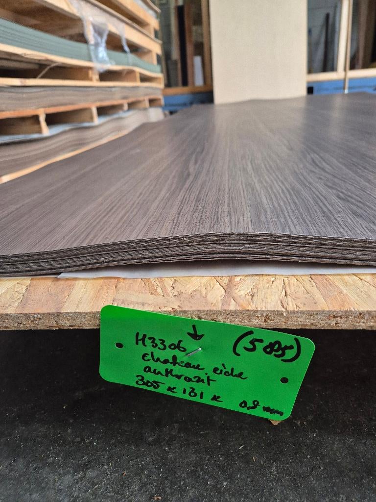 HPL fineer platen grijs eiken 305x131cm ( 585 ), Doe-het-zelf en Verbouw, Platen en Panelen, Ophalen, Gebruikt, Nb, Nb