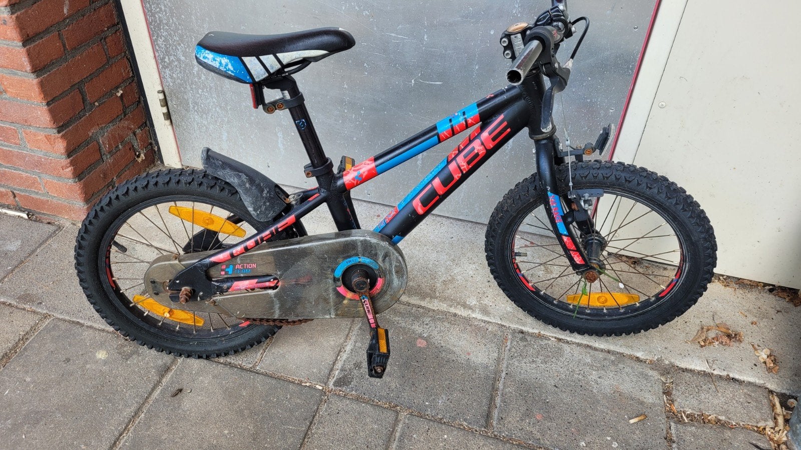 kinderfietsje  16 inch...CUBE opknappertje, Ophalen of Verzenden, Gebruikt, Minder dan 16 inch
