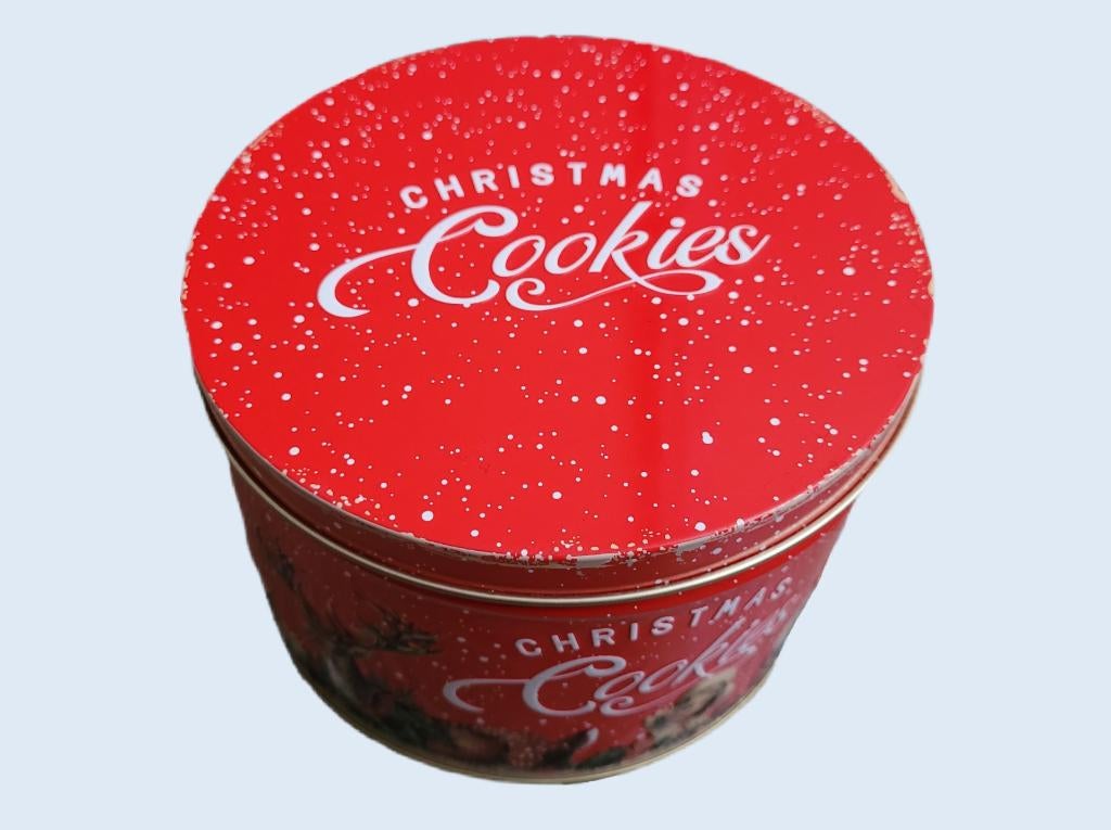 Kerst koekblik/ koek trommel *nieuw* ~ TH9902, Diversen, Kerst, Nieuw, Ophalen of Verzenden
