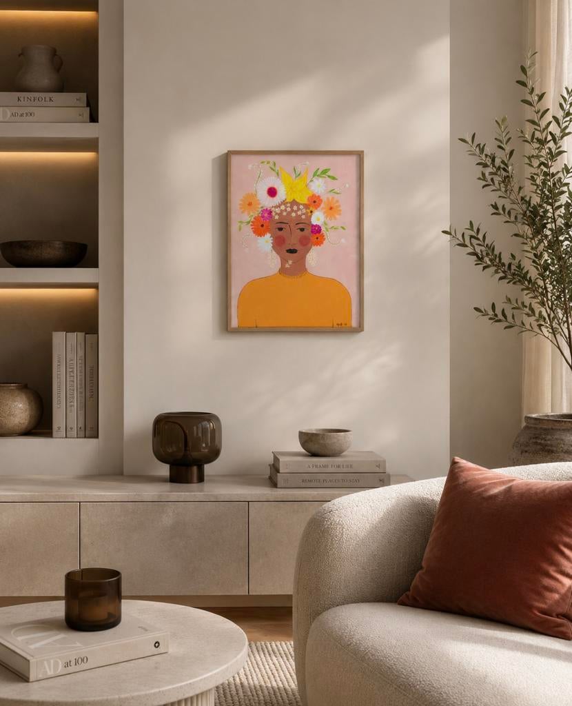 Wanddecoratie schilderij “lente”, Ophalen of Verzenden, Zo goed als nieuw