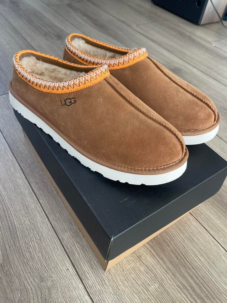 Nieuwe UGG Tasman Pantoffels - Chestnut/Bright Melon, Bruin, Nieuw, Ophalen of Verzenden, Pantoffels of Sloffen