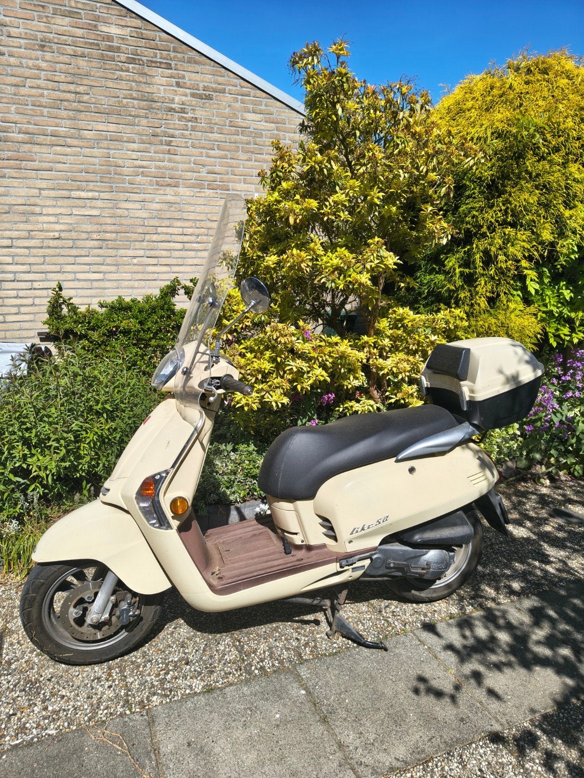 Kymco Like 50 Scooter - 2010 - Beige - Inclusief topkoffer, Ophalen of Verzenden