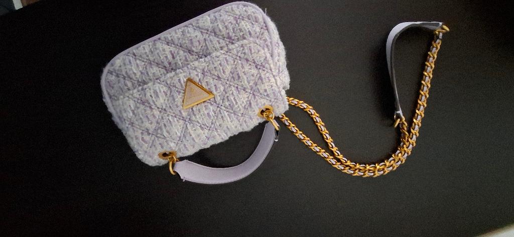 Guess Tweed tas Lavendel Nieuw, Ophalen of Verzenden, Nieuw, Paars, Handtas