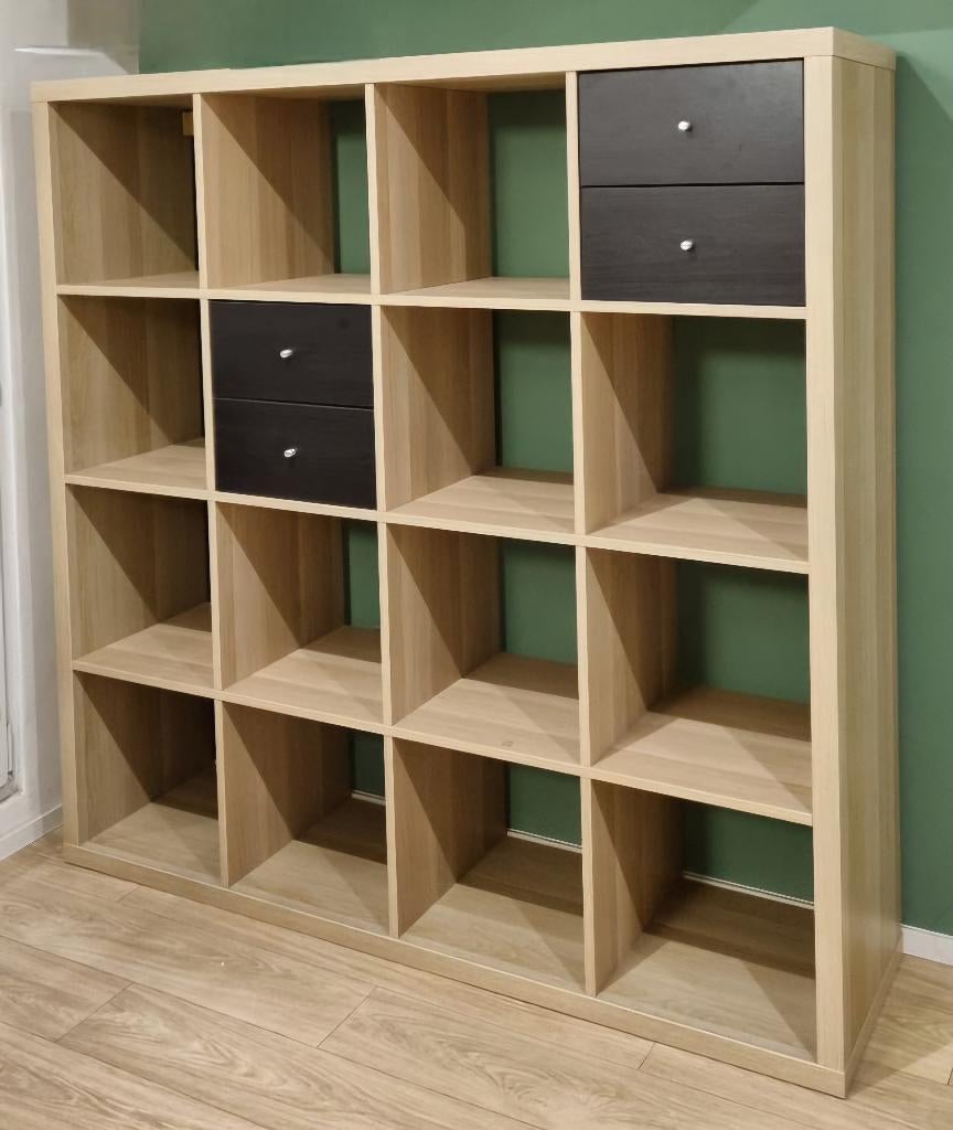 16 vaks ikea kallax open kast vakkenkast 4x4, Ophalen, 100 tot 150 cm, 5 laden of meer, 100 tot 150 cm