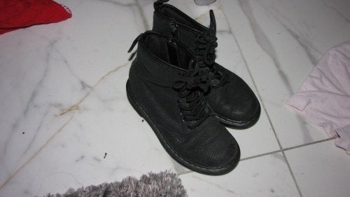 122-128 31 DR MARTENS stip boots, Gebruikt, Meisje, Schoenen, Ophalen of Verzenden