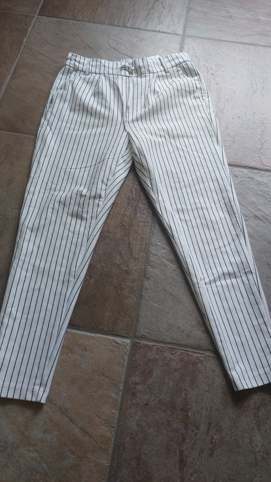 Broek -Only- (M) roomwit/ zwart, Maat 38/40 (M), Only, Wit, Ophalen of Verzenden