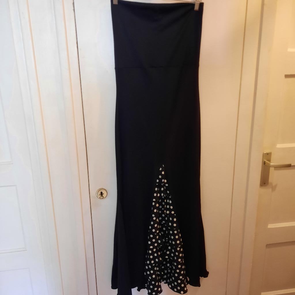 Flamenco rok zwart wit stip lunares flamencorok volant, Ophalen of Verzenden, Gebruikt, Kleding