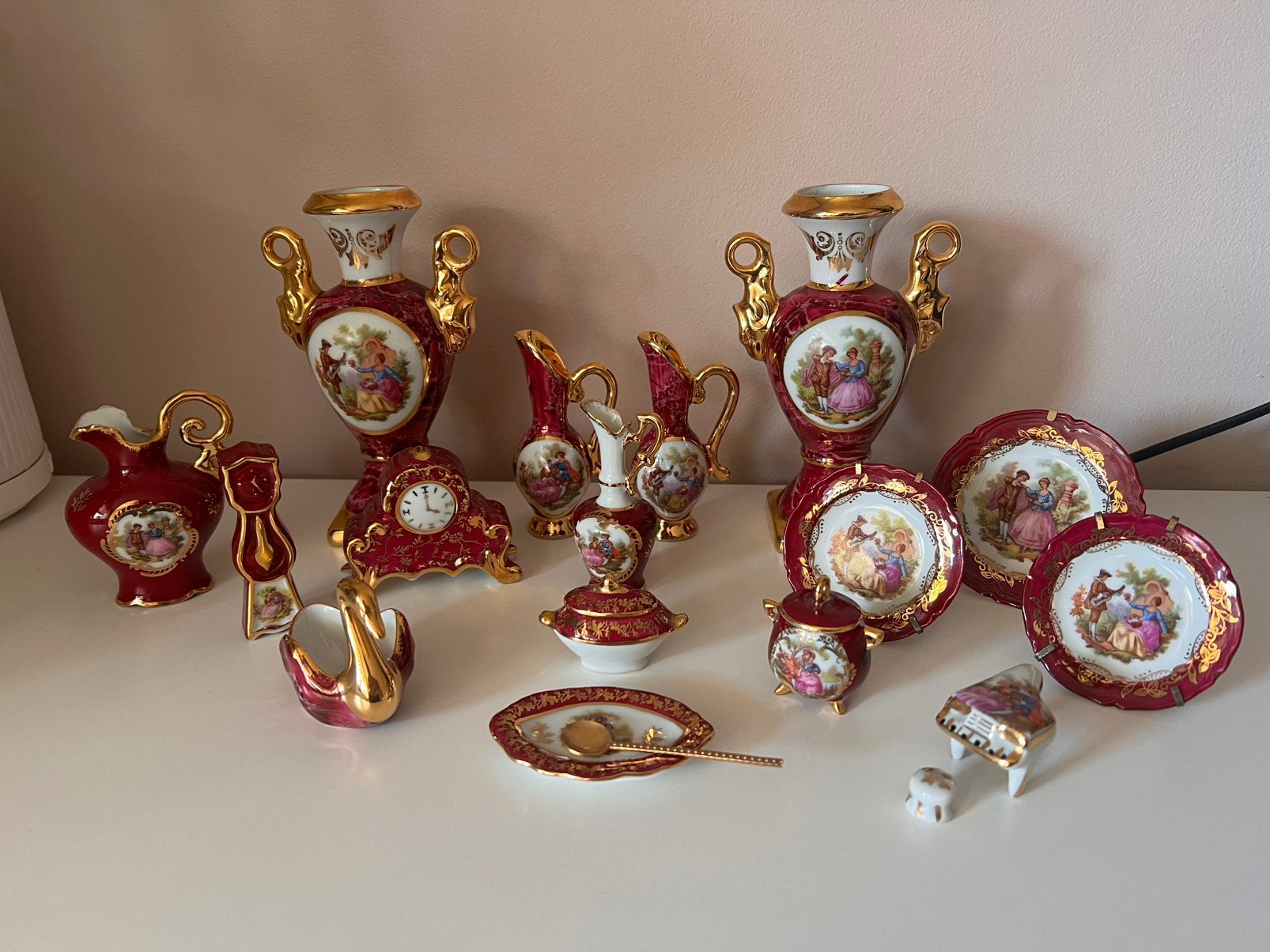 Limoge porselein. 16 delig, Antiek en Kunst, Antiek | Porselein, Ophalen of Verzenden