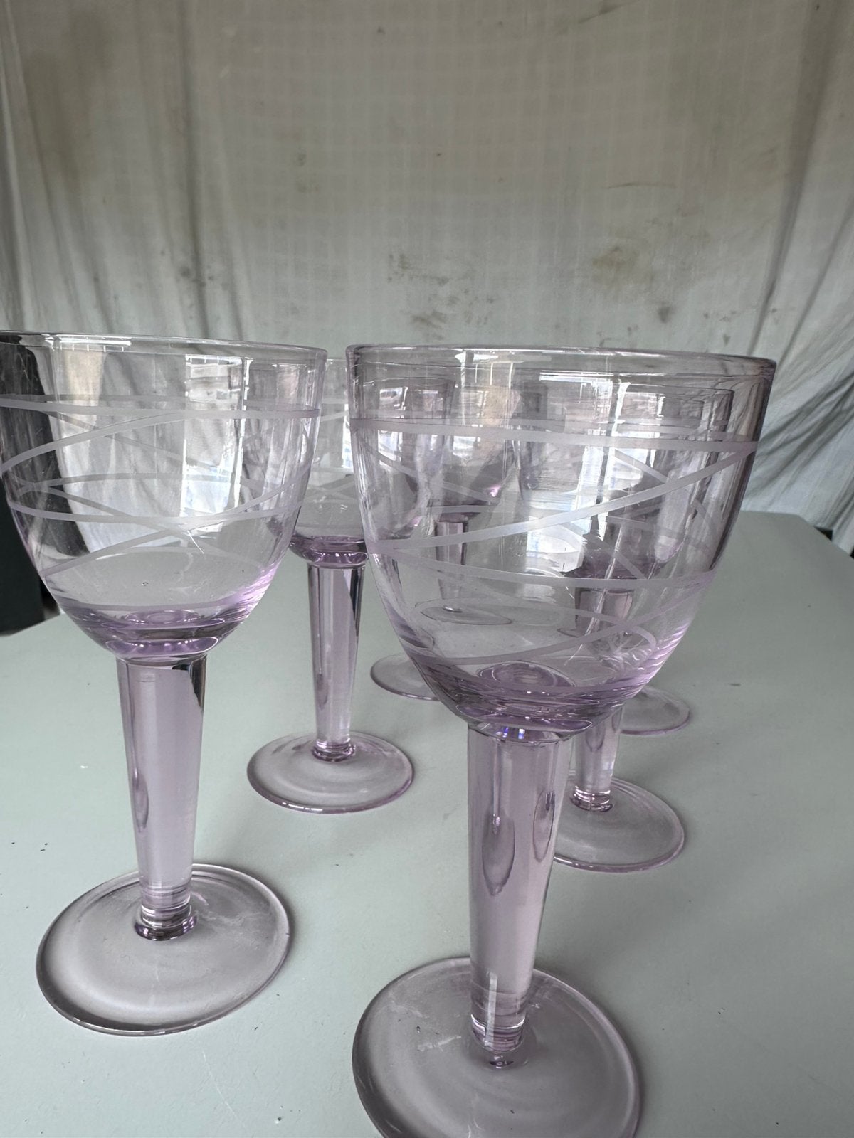 6 Vintage wijn ikea glazen praline, Ophalen of Verzenden, Zo goed als nieuw, Frisdrankglas