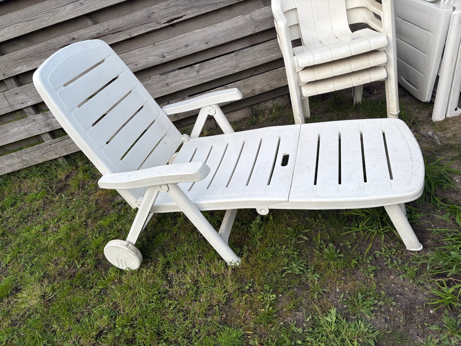 Tuinstoelen en ligstoelen, Ophalen, Gebruikt, Kunststof, Verstelbaar