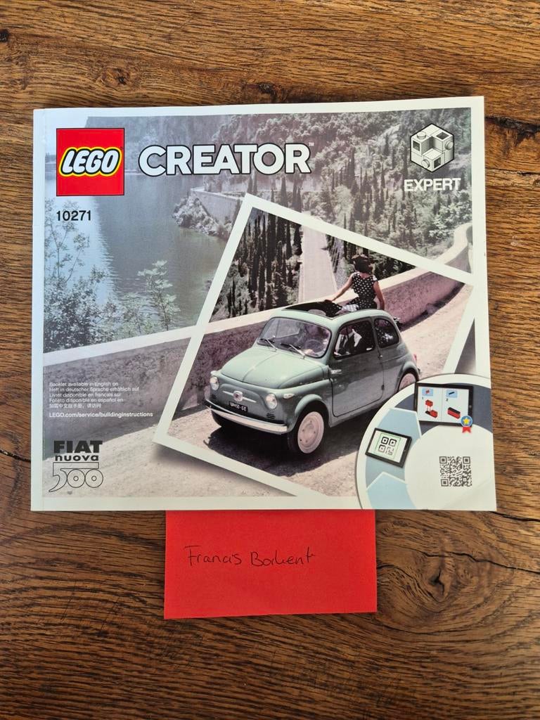 Lego Creator Expert Fiat 500 (10271), Gebruikt, Lego, Compleet, Ophalen of Verzenden