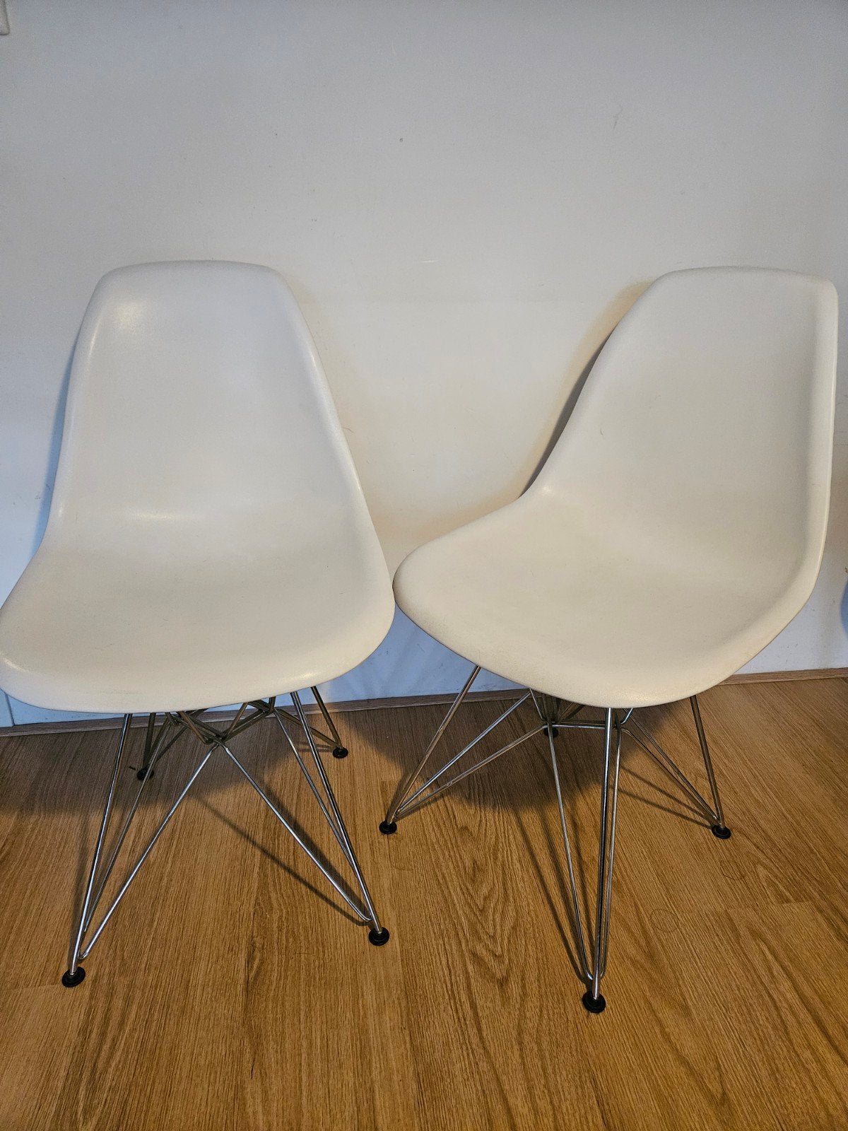 Sale: Eames DSR stijl stoelen wit set 2 - MC Italy chroom, Ophalen, Gebruikt, Wit, Kunststof