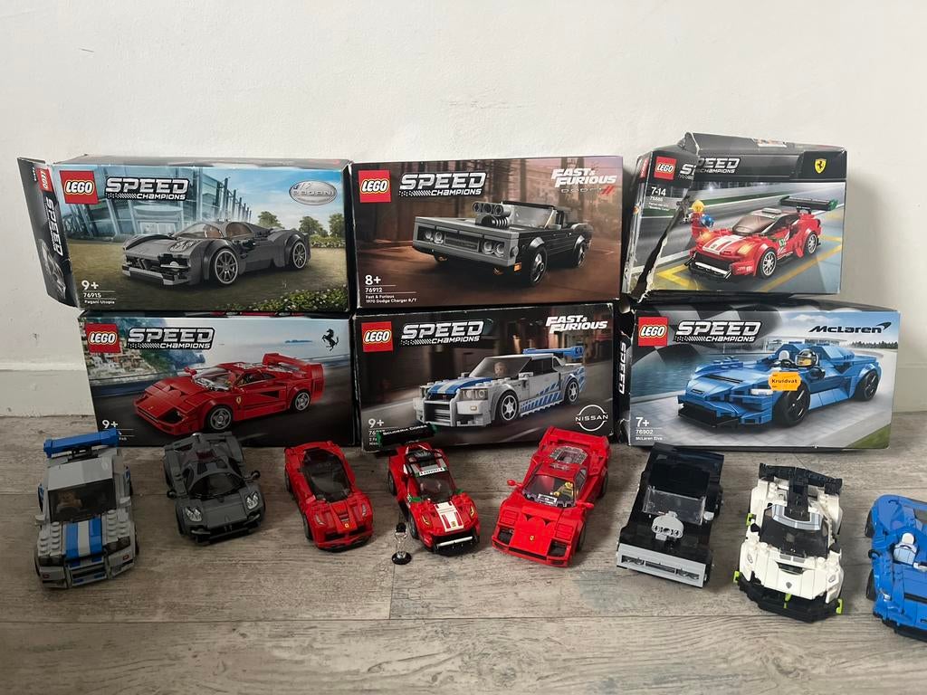 7 Lego Speed Machines + 5 Dozen, Ophalen of Verzenden, Zo goed als nieuw