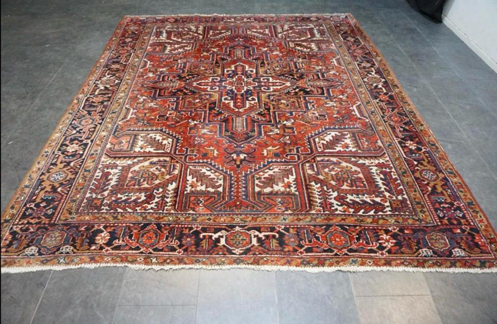 Perzisch tapijt vloerkleed Heriz prachtig, Ophalen of Verzenden, Zo goed als nieuw, Rechthoekig, 200 cm of meer