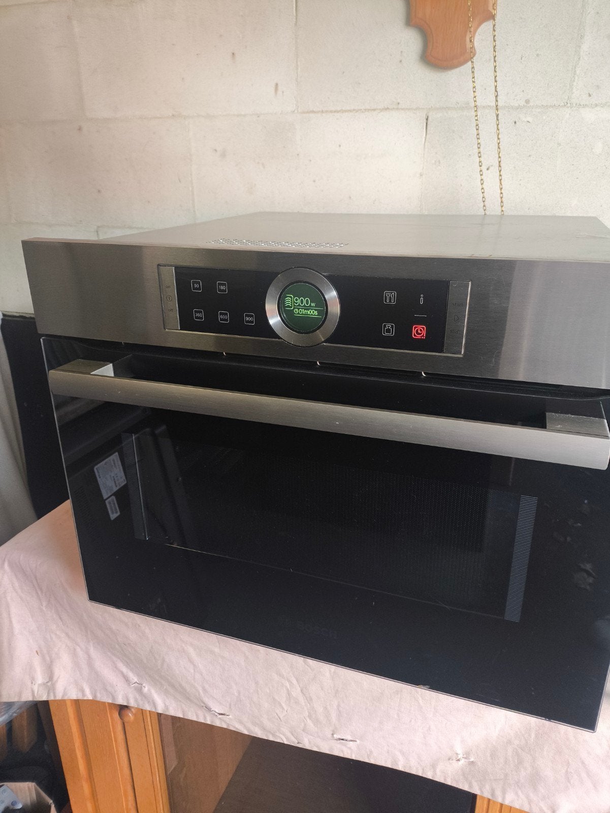 Bosch inbouwmagnetron CFA634GS1/03, Witgoed en Apparatuur, Magnetrons, Zo goed als nieuw, Inbouw, Magnetron, 45 tot 60 cm, Ophalen