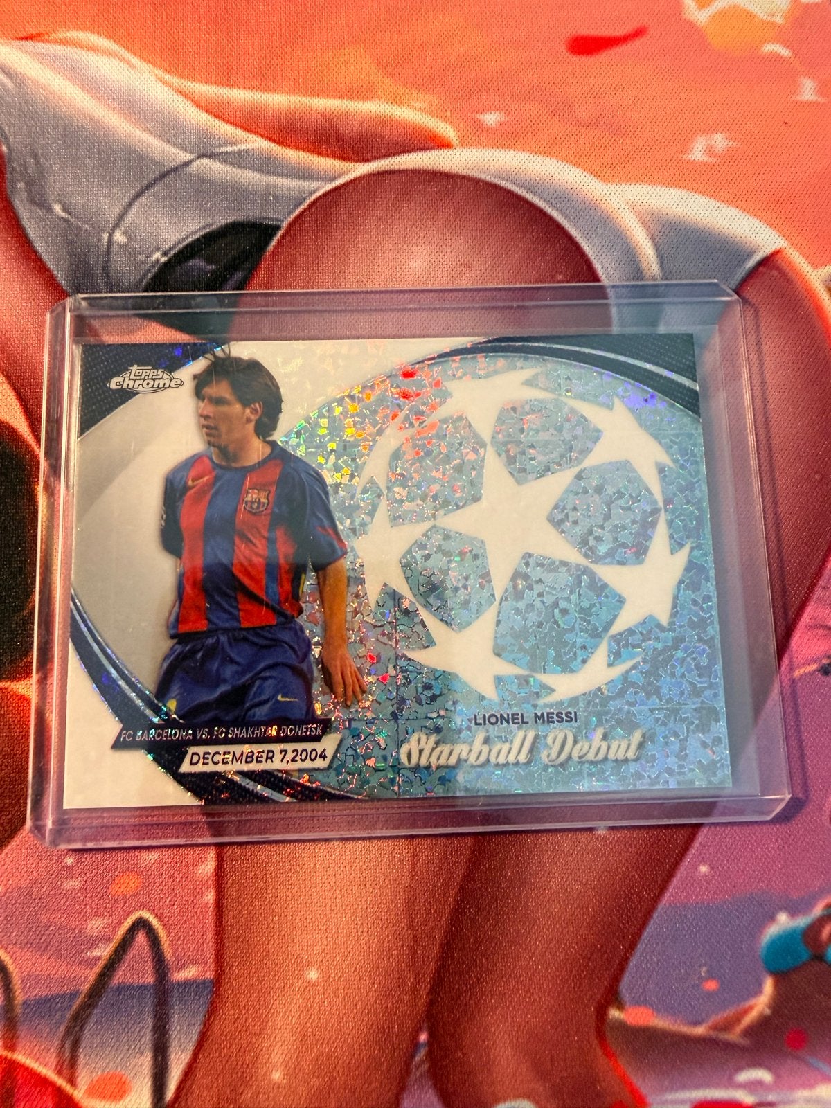 Lionel Messi Starball Debut Topps Chrome Spelerskaart, Ophalen of Verzenden, Zo goed als nieuw, Buitenlandse clubs, Spelerskaart