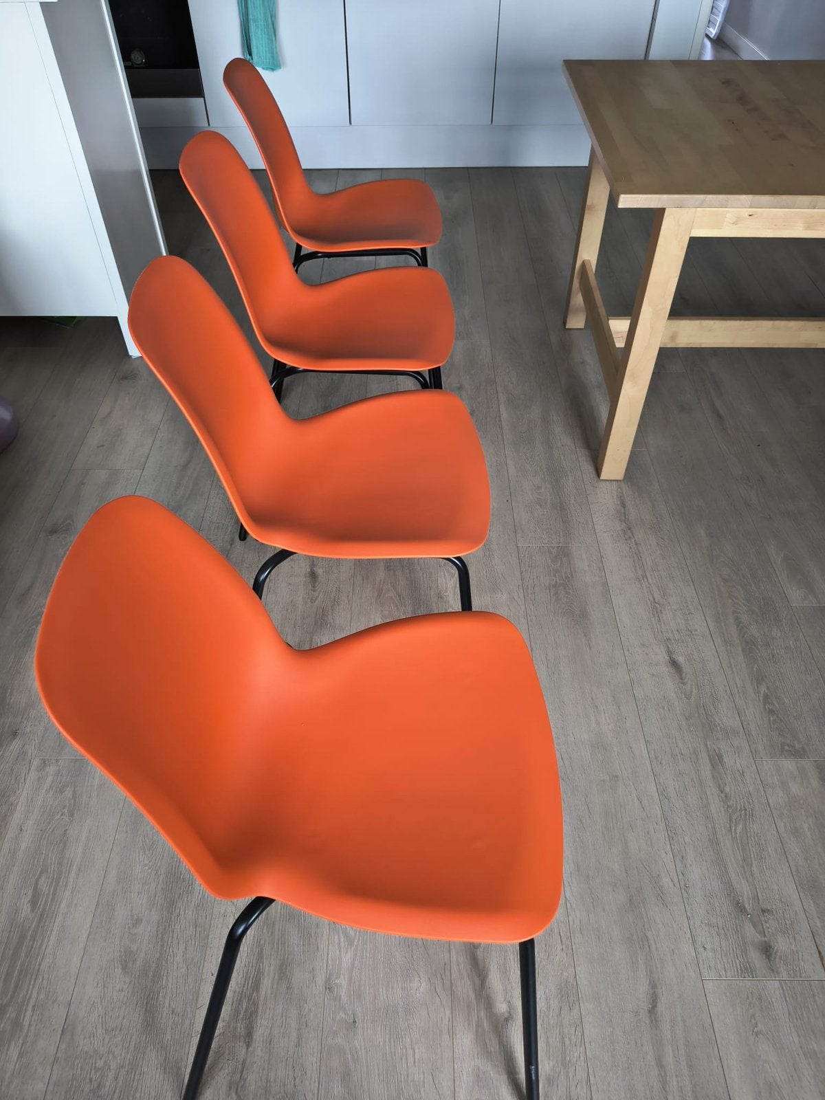 4 ikea stoelen, Ophalen, Kunststof, Twee, Overige kleuren
