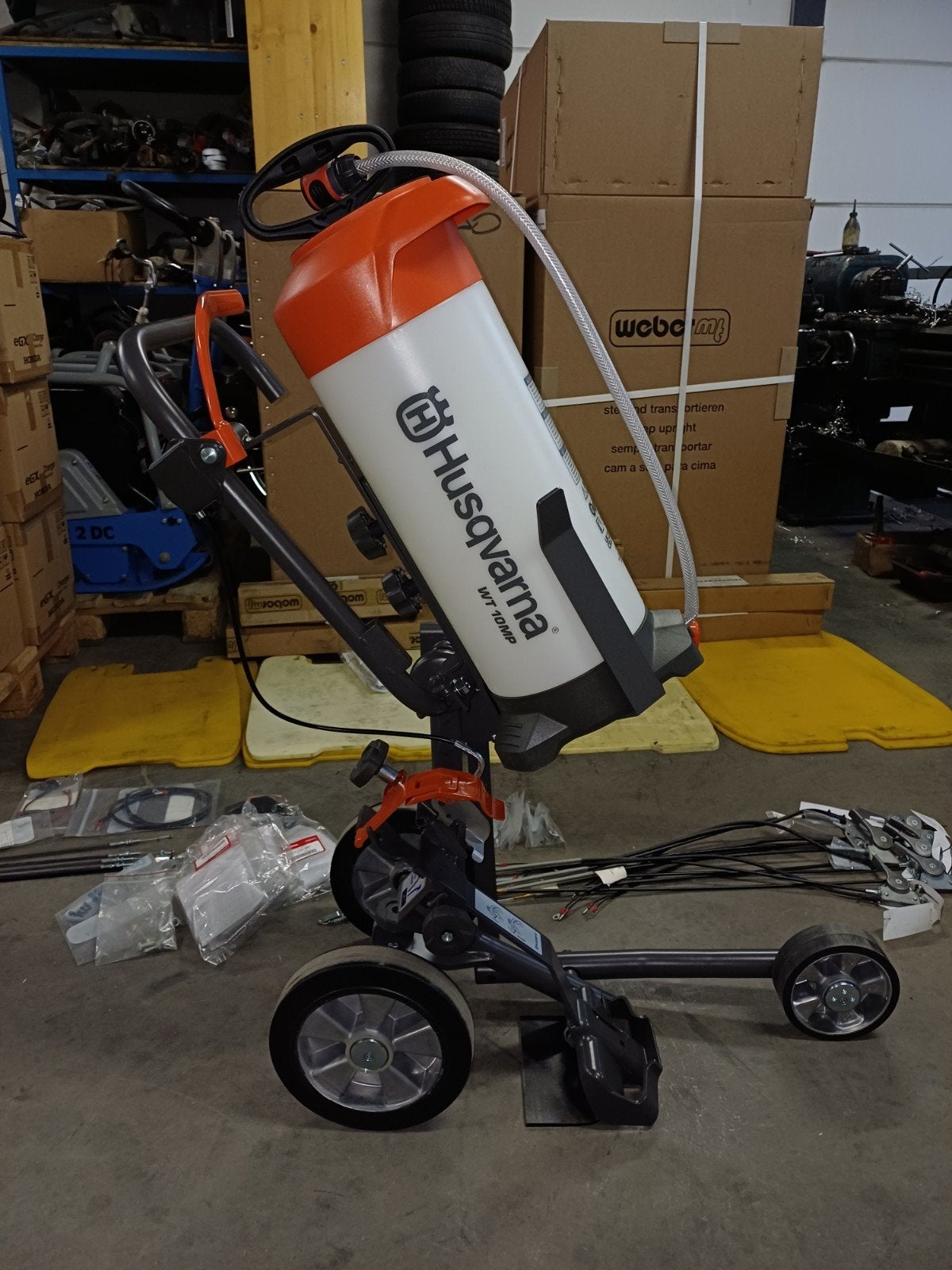 Husqvarna zaagtrolly KV1260, Ophalen