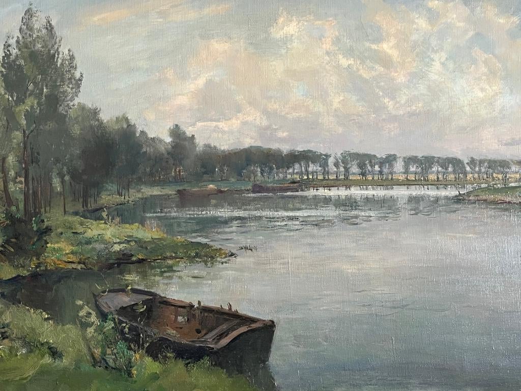 David Schulman, de Maas bij Asselt, Antiek en Kunst, Kunst | Schilderijen | Klassiek, Ophalen