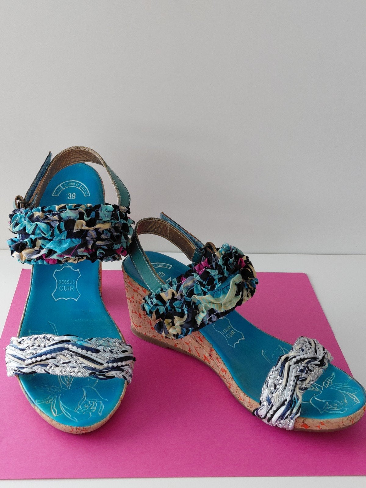 Zomerse leren Nina Vita sandalen 39, Overige kleuren, Zo goed als nieuw, Nina Vita, Sandalen of Muiltjes