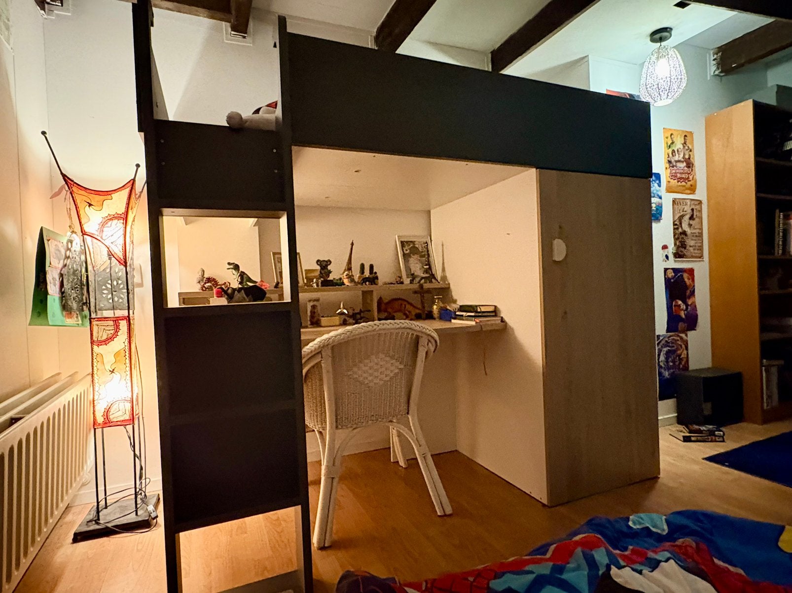 Hoogslaper met bureau en kledingkast, Ophalen, Gebruikt, Eenpersoons, 200 cm