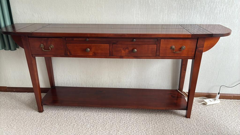 Prachtige Sidetable kersenhout, Ophalen, Zo goed als nieuw, 150 tot 200 cm, Kersenhout