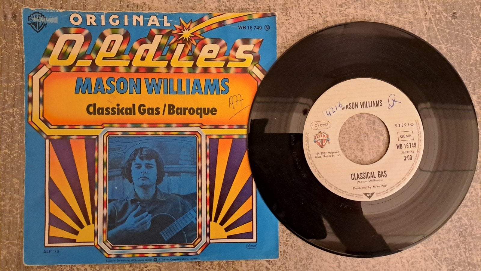 Mason williams  - classical gas, Fotohoes, Ophalen of Verzenden, Gebruikt, Pop