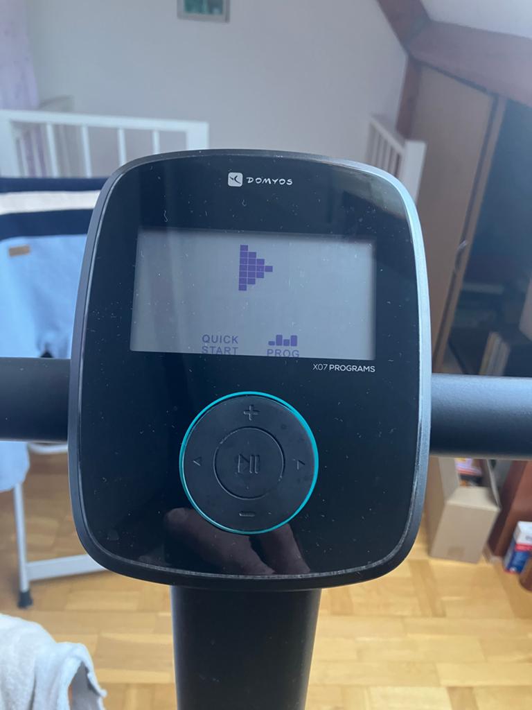 Zo goed als nieuwe Domyos hometrainer, doe een bod!, Sport en Fitness, Fitnessapparatuur, Ophalen, Zo goed als nieuw, Metaal, Benen