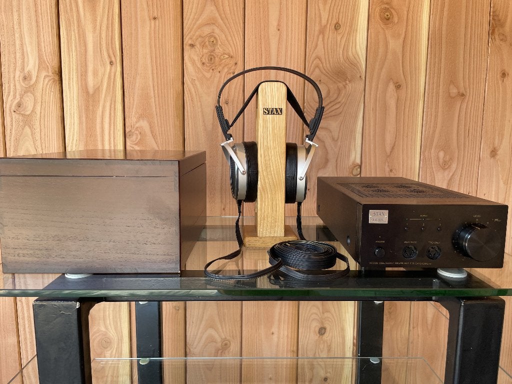 Stax SR-009 & SRM-007tII Buizenvoeding 1e eigenaar., Audio, Tv en Foto, Koptelefoons, Gebruikt, Zilver, Overige typen, Ophalen