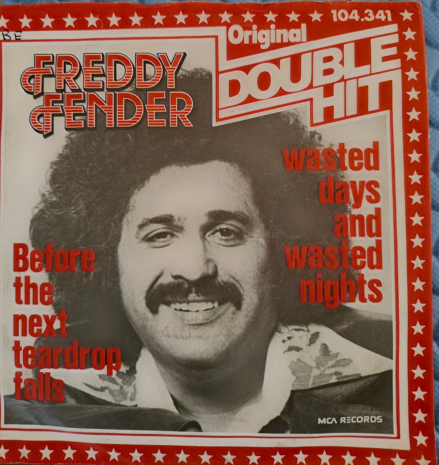 Freddy Fender - Before the Next Teardrop Falls / Wasted Days, Cd's en Dvd's, Vinyl Singles, Ophalen of Verzenden, Gebruikt, Country en Western