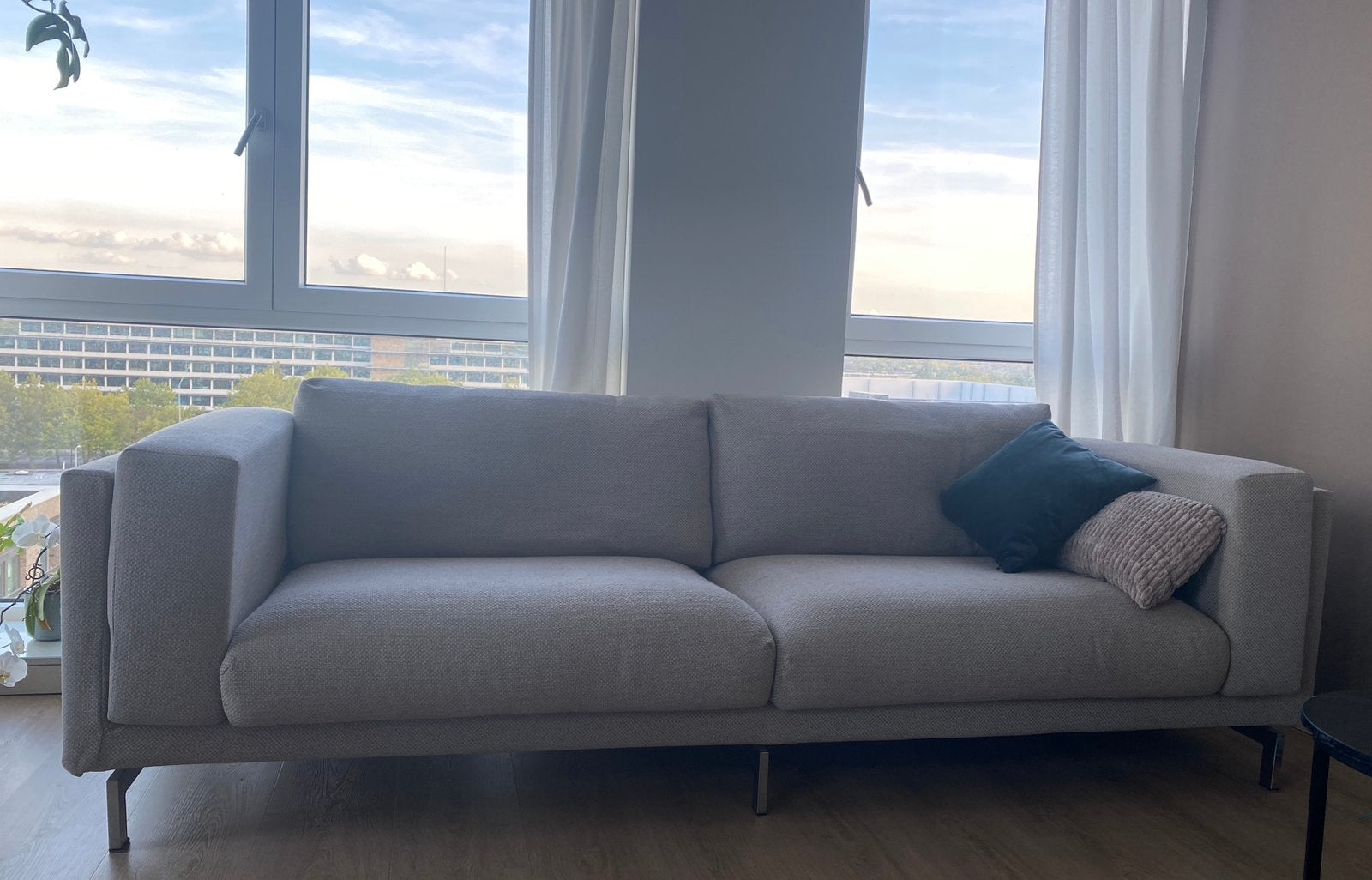Gratis 3-zitsbank stof Ikea Nockeby, Ophalen, Zweeds, Driepersoons, 75 tot 100 cm