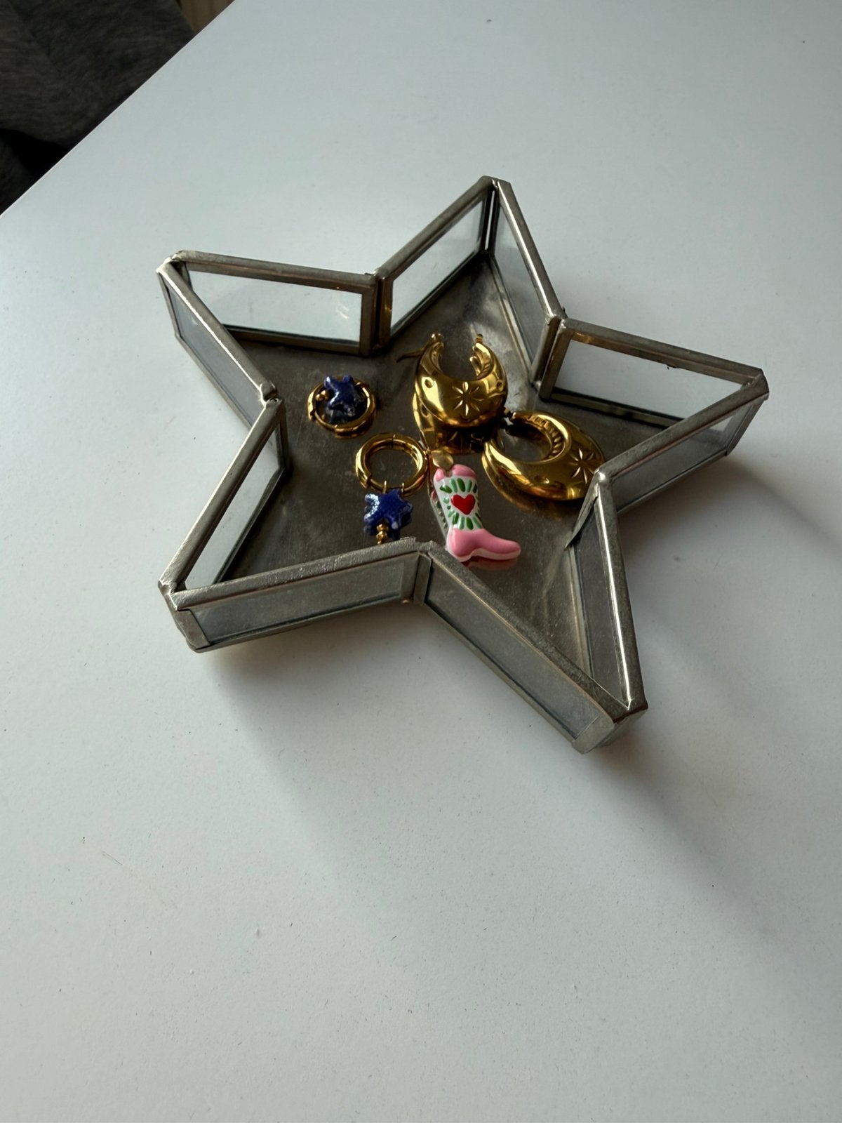 Sieradenbakje ster, Ophalen of Verzenden, Rond, Glas