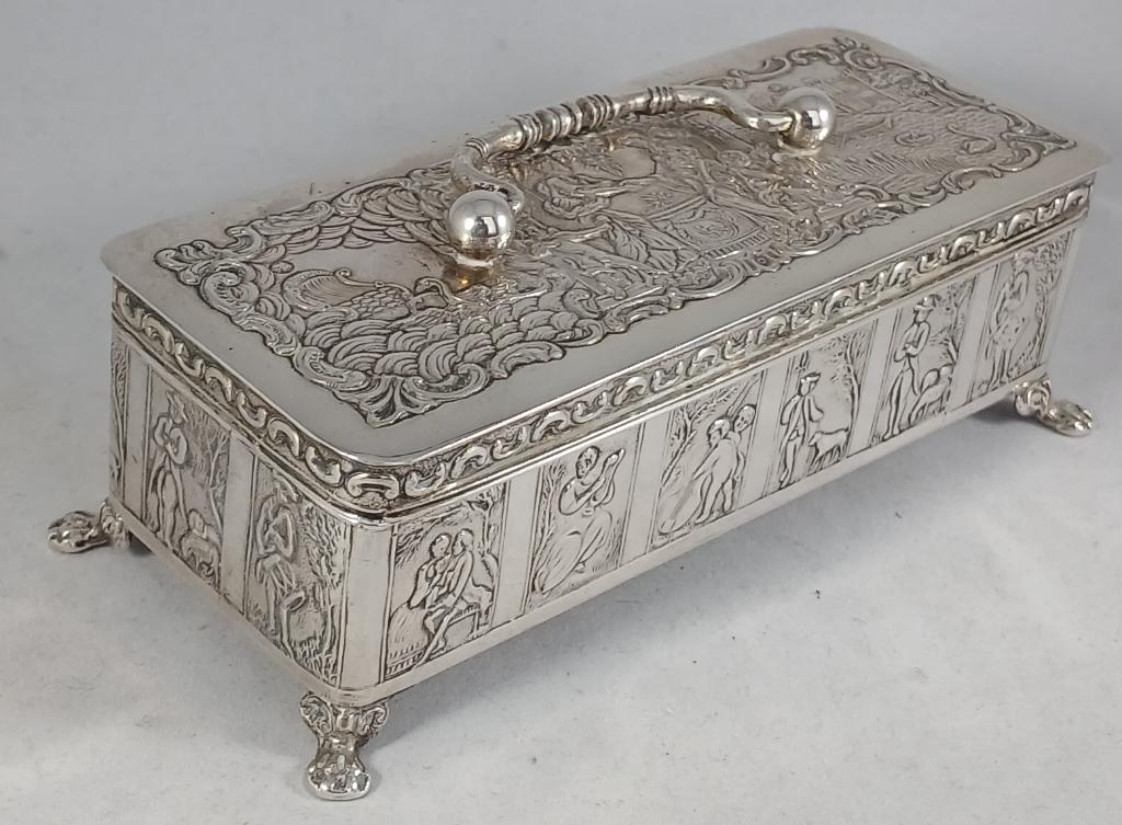 Zilveren lepeldoosje antiek 835 zilver, Antiek en Kunst, Antiek | Goud en Zilver, Ophalen of Verzenden, Zilver