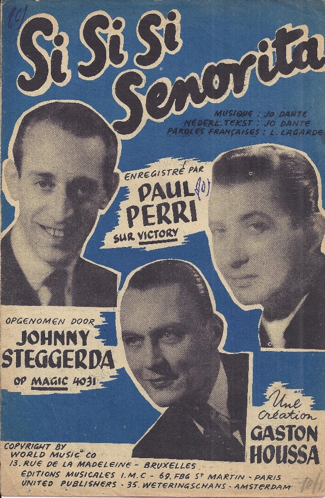 C317 bladmuziek si si si senorita paul perri, Zang, Gebruikt, Klassiek, Ophalen of Verzenden