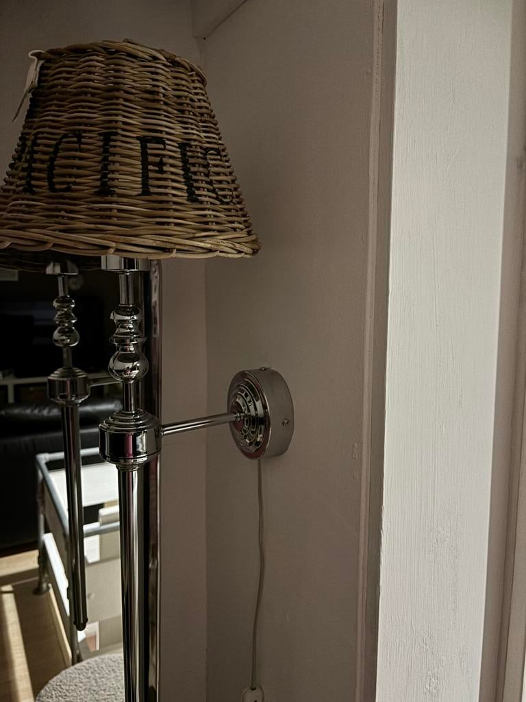 wandlamp met riviera maison kapje, Ophalen of Verzenden, Zo goed als nieuw