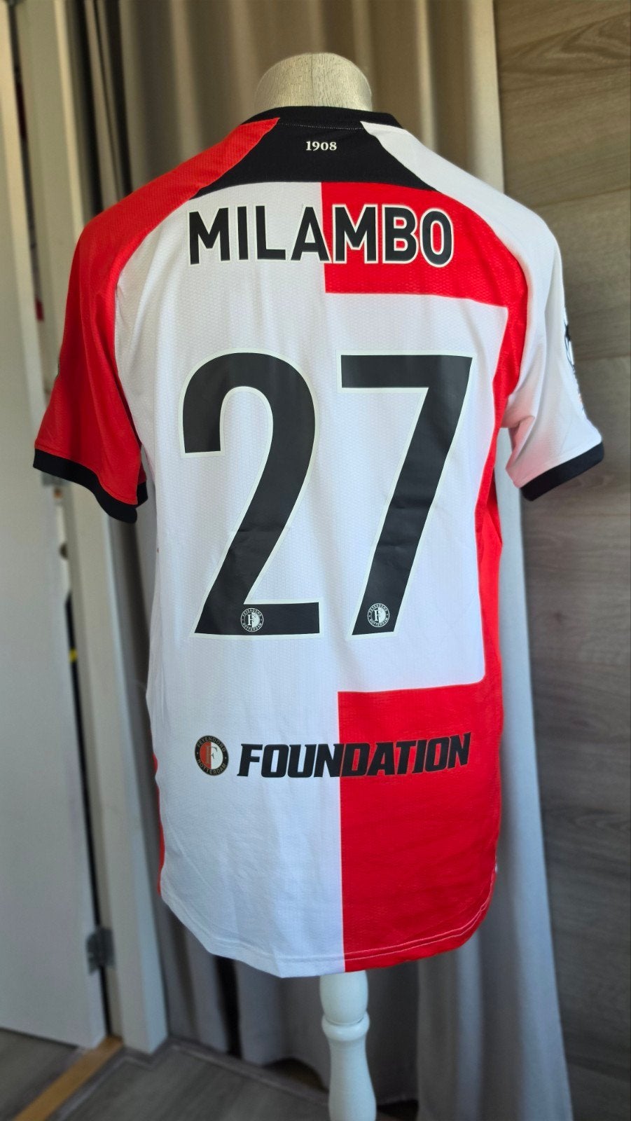 Feyenoord Champions league thuisshirt van Milambo., Ophalen of Verzenden, Zo goed als nieuw, Feyenoord, Shirt
