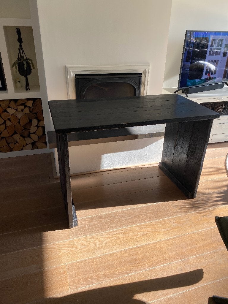 Buro steigerhout gratis, Huis en Inrichting, Ophalen, Zwart, Gebruikt, 110 cm
