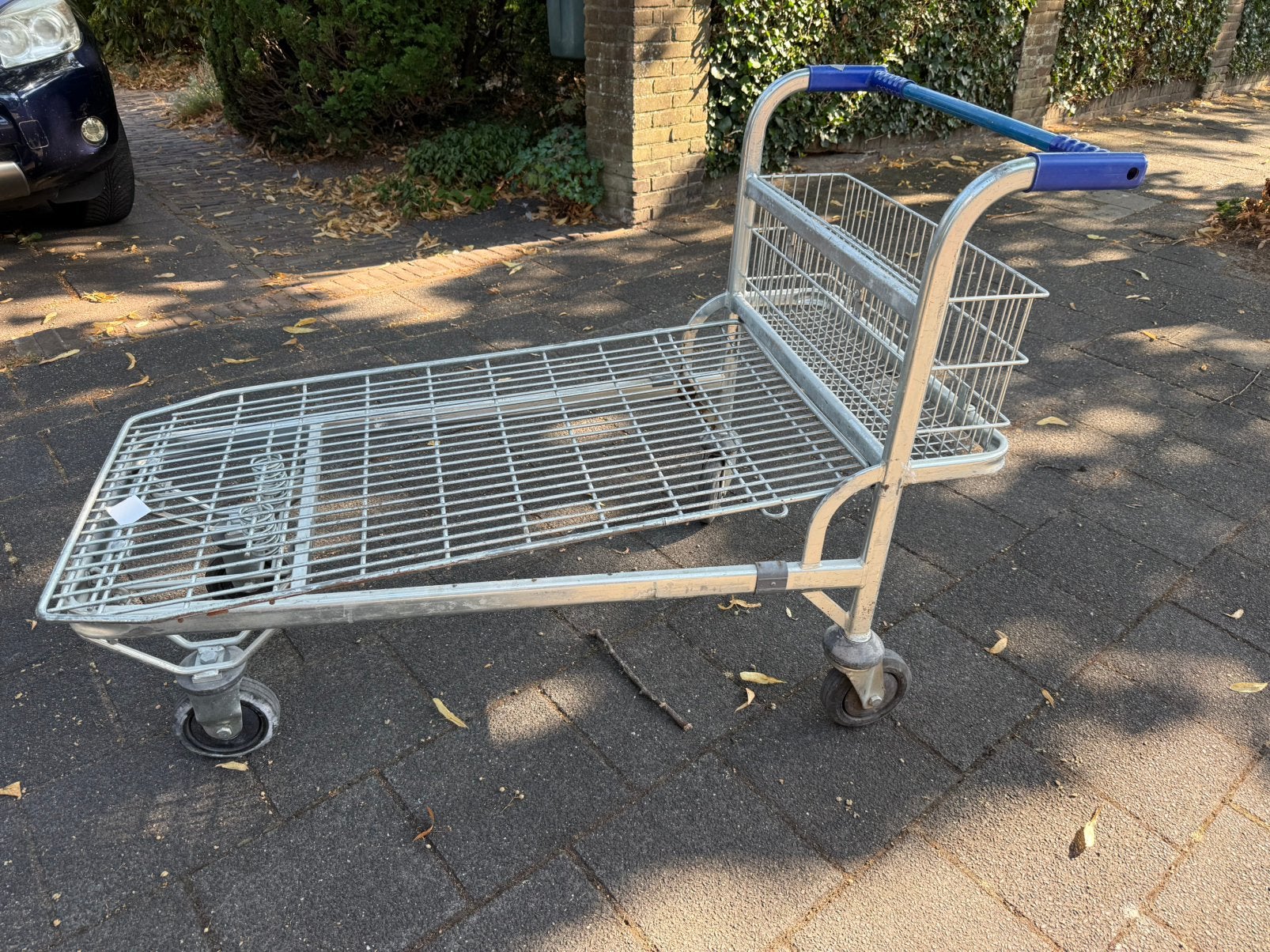 Platte winkelwagen verhuiskar, Ophalen, Gebruikt, Transportkar